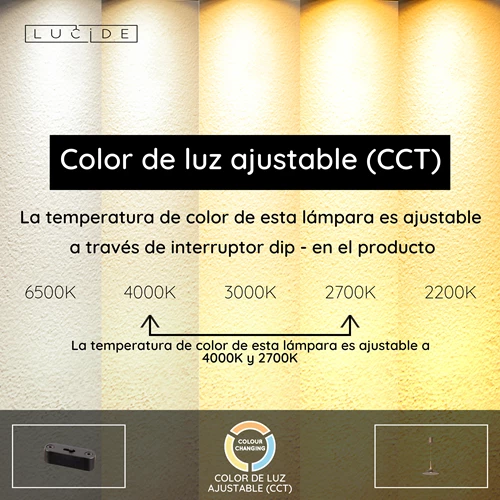 Lucide SANTIAGO - Lámpara colgante - Ø 32 cm - LED Regul. - CCT - 1x16W 2700K/4000K - Ámbar | Premium - USP